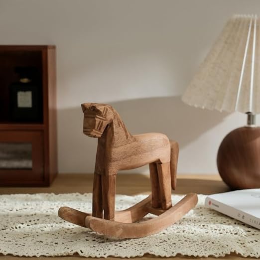 Amazon.co.jp: lulubelle 木製 木馬 オブジェ ロッキングホース 韓国